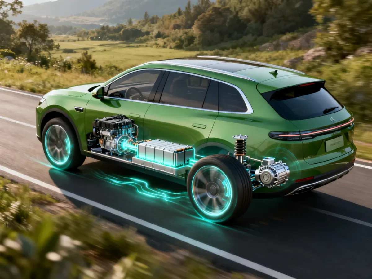 Hybrydowy SUV z elektrycznym napędem tylnej osi